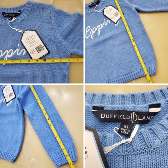 NWT Duffield Lane Kids Heirloom Cotton Casual Crew Neck Epping Sweater - Picture 12 of 16